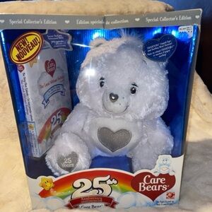 Care Bears 35th Anniversary White and Silver Stuffed Swarovski collectible plush